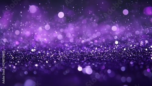 Glimmering Purple Bokeh Background with Soft Focus and Sparkling Lights for Creative Designs and Artistic Projects