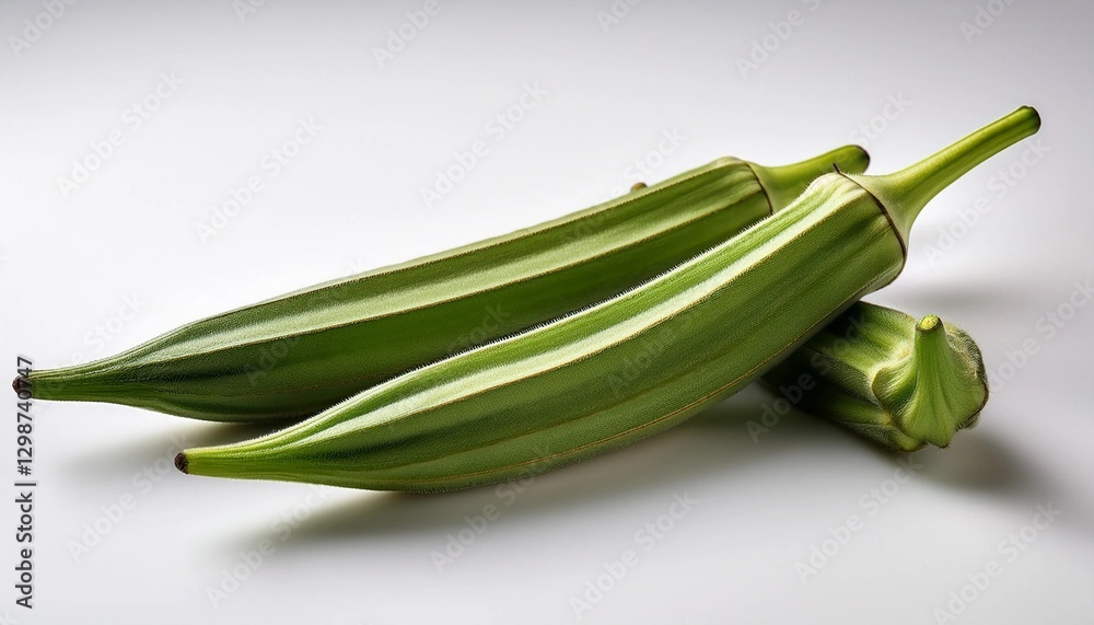 Obraz premium okra on the white background