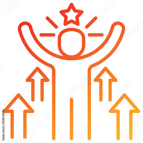 Motivation Line Gradient Icon
