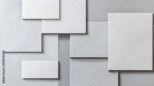 Wallpaper Mural Abstract white canvas layout on grey wall for creative design projects, modern art presentations, minimalistic backgrounds, advertising and branding concepts. Torontodigital.ca
