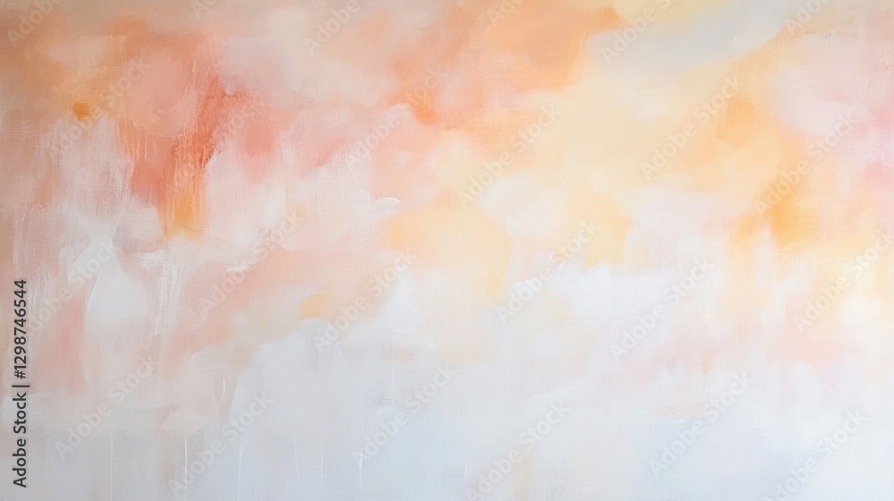 Fototapeta premium Abstract pastel art background with soft blended colors in shades of orange, pink, and white for modern design, wallpaper, and home decor projects.