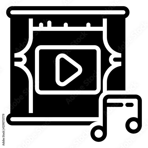 Movie icon, glyph icon style