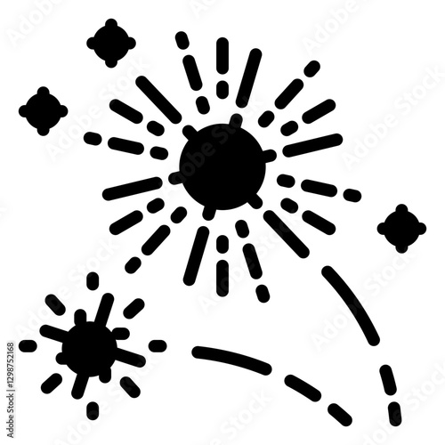 Firework icon, glyph icon style