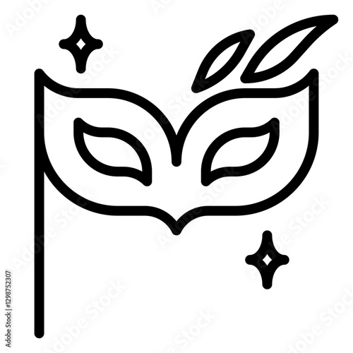 mask icon, line icon style