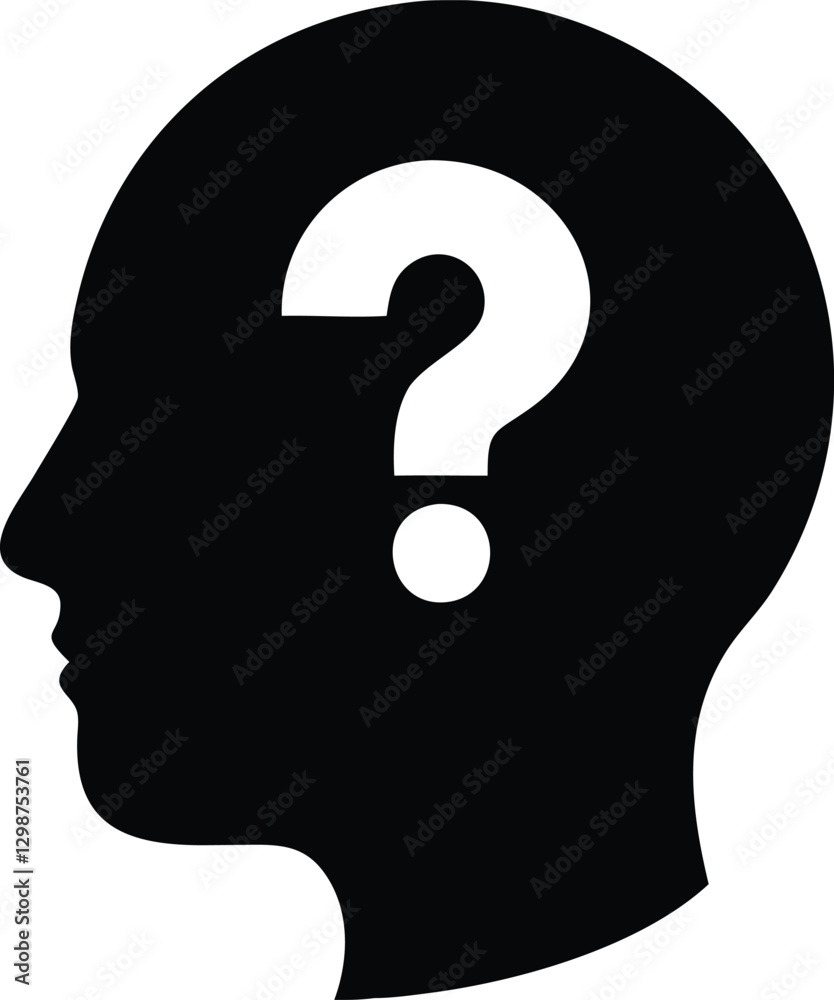 Question mark on the head. Vector illustration
Question mark on the head. Vector illustration