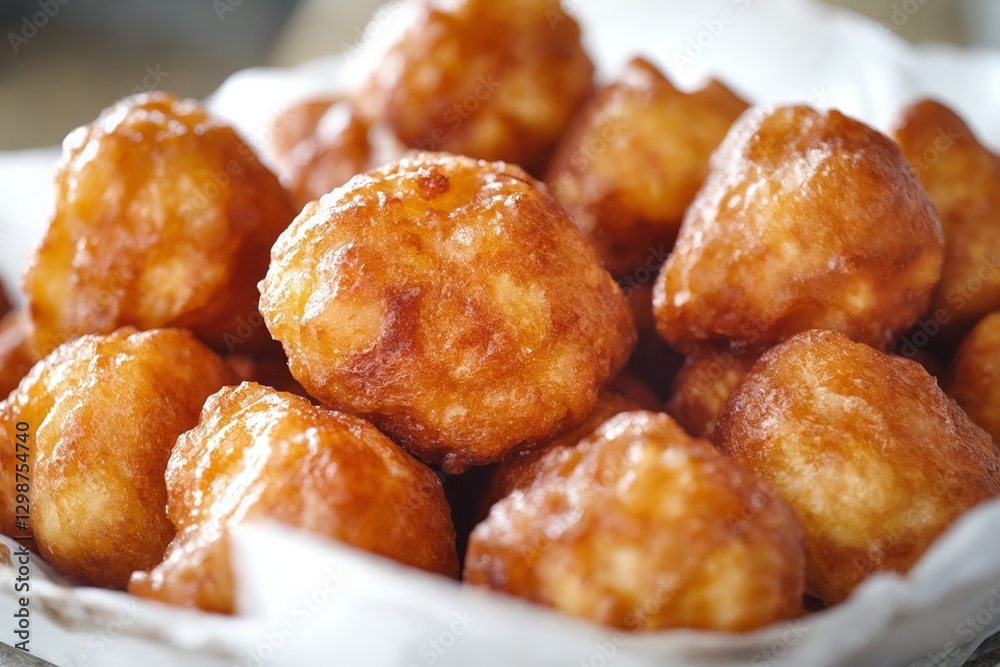 Deliciosas bolitas doradas, crujientes por fuera y suaves por dentro, listas para disfrutar. Deliciosas bolitas doradas, crujientes por fuera y suaves por dentro, listas para disfrutar.