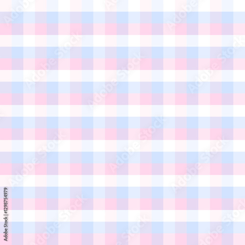 Soft Pastel Pink and Blue Gingham Checkered Seamless Pattern for Cute and Minimalist Designs, Pastel pink and blue gingham check seamless pattern

