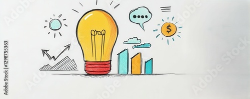 Startup organization model flat design side view entrepreneurship theme cartoon drawing colored pastel