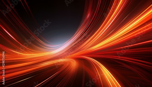 A dynamic abstract background featuring fiery red and orange neon light streaks in motion, creating an energetic and modern aesthetic.