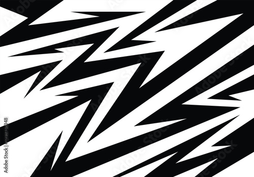 Abstract black Mix background with spikes and zigzag narrow line pattern work