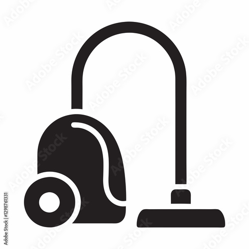 Vacuum Cleaner silhouette Logo Design.