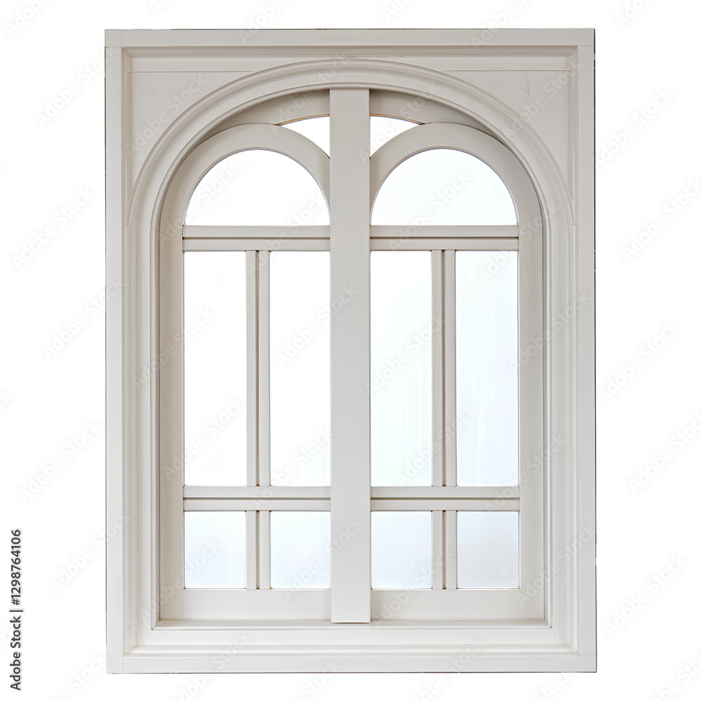 White window with rectangular frame isolated on transparent background PNG White window with rectangular frame isolated on transparent background PNG