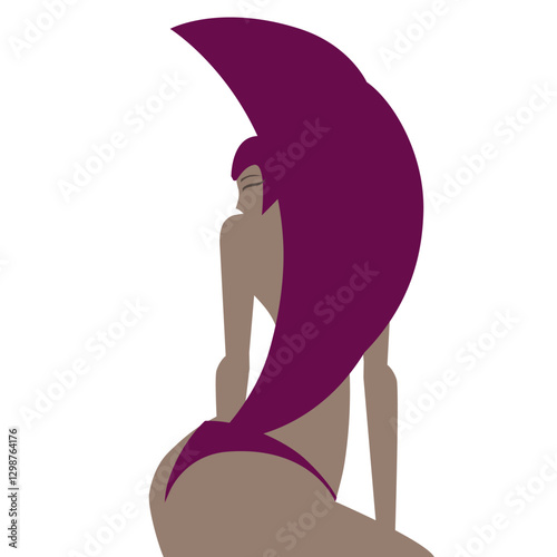 Silhouette of samba dancer in carnival feather costume
