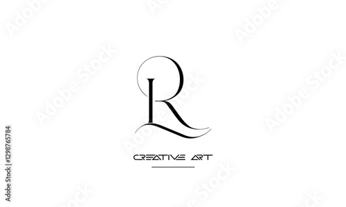 LR, RL, L, R abstract letters logo monogram