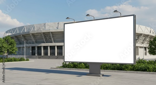 Blank Billboard Mockup Near Stadium