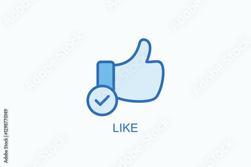 Like Icon Or Logo Isolated Vector Illustration
