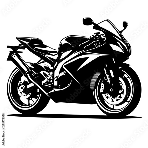 motorcycle on a white background