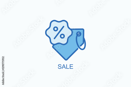 Sale Icon Or Logo Isolated Vector Illustration