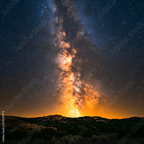 The Milky Way with stars 