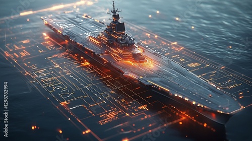 Futuristic Aircraft Carrier on Projected Plans