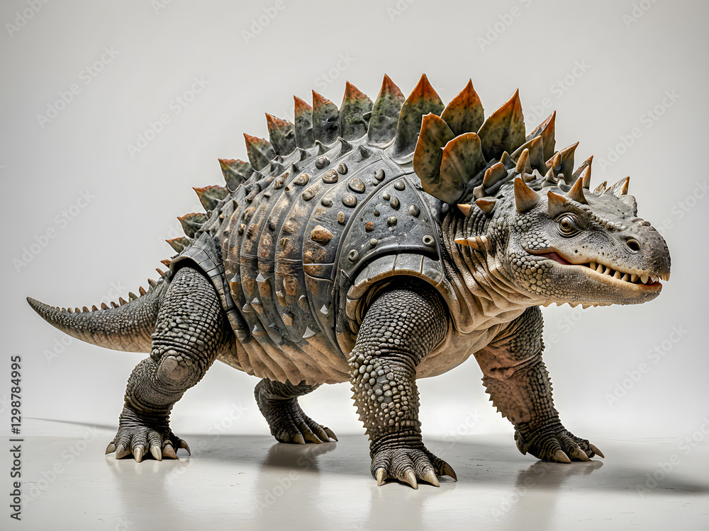 Fototapeta premium Triceratops dinosaur on white background. 3d rendering