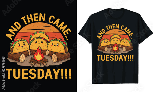 Taco Campfire Tuesday T-Shirt Design