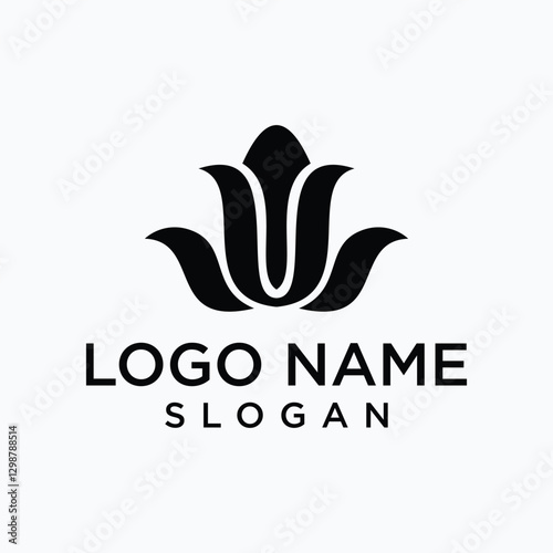 abstract, icon, flower, floral, logo, emblem, design, natural, business, nature, salon, sign, lotus, logotype, spa, symbol, vector, line, leaf, simple, health, creative, beauty, element, template, sty