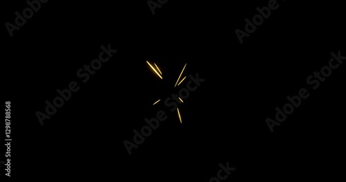 spark hit effect on black background