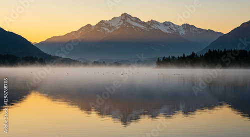 sunrise in the mountains