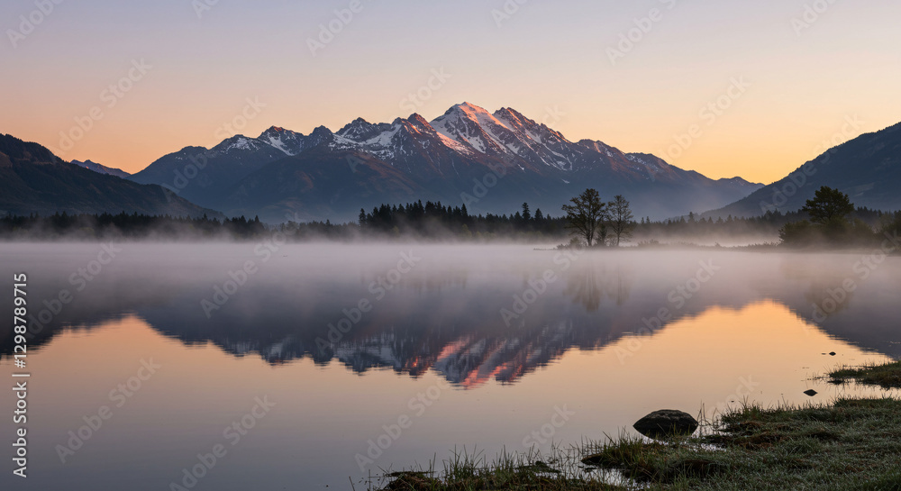Fototapeta premium sunrise in the mountains