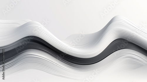 Modern Abstract Waveform 3D Wall Design