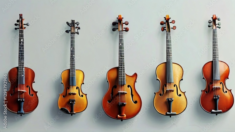 Fototapeta premium Illustration of Musical Instruments in Artistic Style for Buy Musical Instruments Day