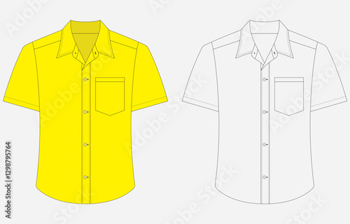 Colorful shirt vector art Illustration Isolated on white background
