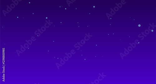 Dark blue night sky with many stars. Deep space background. Flat vector illustration.
