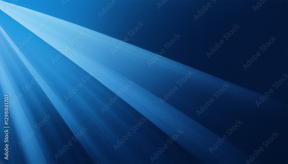 Fototapeta premium Light blue ray dark blue background grainy gradient noise texture banner design