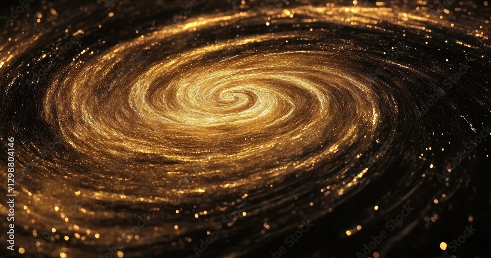Stunning golden swirl of cosmic galaxy with sparkling dust and luminous trails in the universe showcasing celestial beauty and astral phenomena Stunning golden swirl of cosmic galaxy with sparkling dust and luminous trails in the universe showcasing celestial beauty and astral phenomena