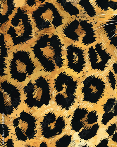 Leopard print pattern: vibrant animal fur texture background for fashion and design