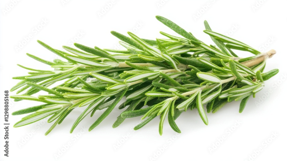 Fresh Rosemary Leaves Isolated on White Fresh Rosemary Leaves Isolated on White