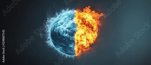 Wallpaper Mural Earth split in two Torontodigital.ca