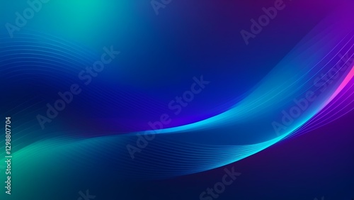 A vibrant, abstract gradient background with a smooth transition from deep blue to bright blue, with a soft green blend in between.	