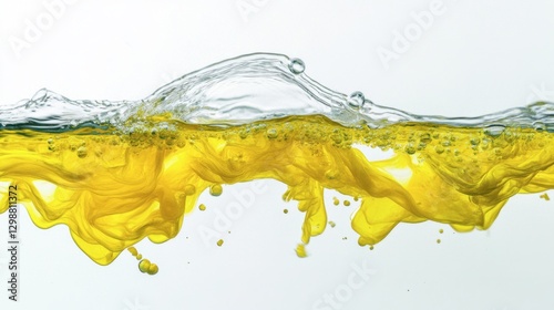 Colorful Swirling Oil and Water Underwater Abstract Background