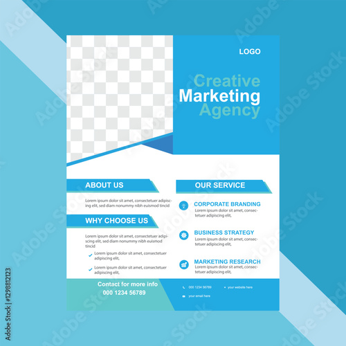 Corporate flyer templates with digital look