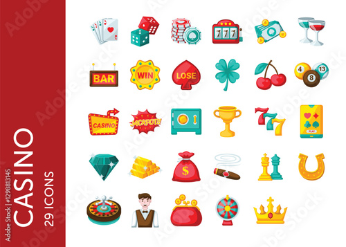 Casino icon pack. Set icon design