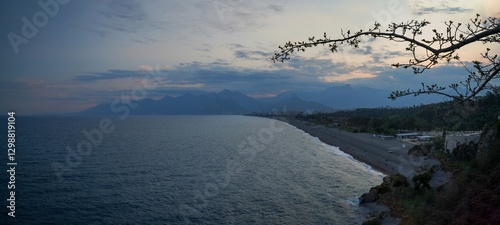 Fototapeta Naklejka Na Ścianę i Meble -  Konyaalti Beach in Antalya is one of the two main beaches of the city