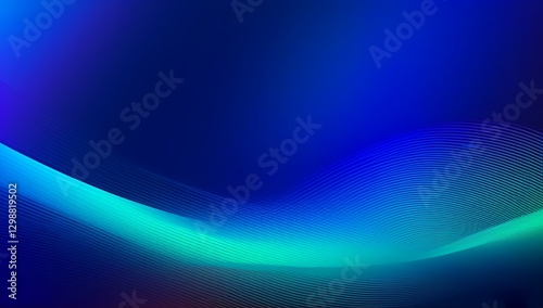 A vibrant, abstract gradient background with a smooth transition from deep blue to bright blue, with a soft green blend in between.	