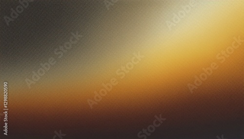 Grainy gradient background gray brown golden yellow glowing light dark noise texture banner poster backdrop design