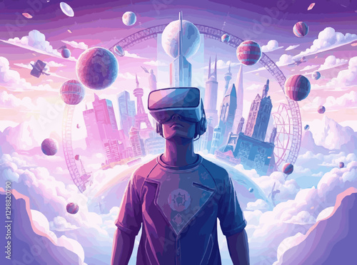 Virtual Reality Simulation World Concept Art