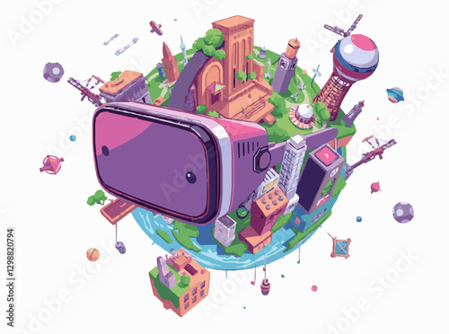 Virtual Reality Simulation World Concept Art