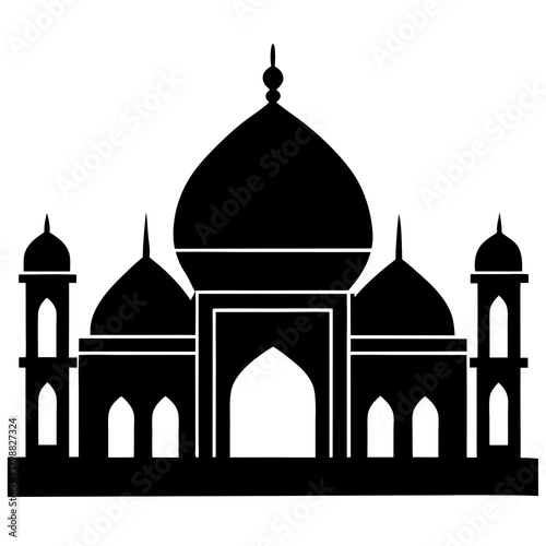 Masjid/Mosque Vector silhouette, isolated white background