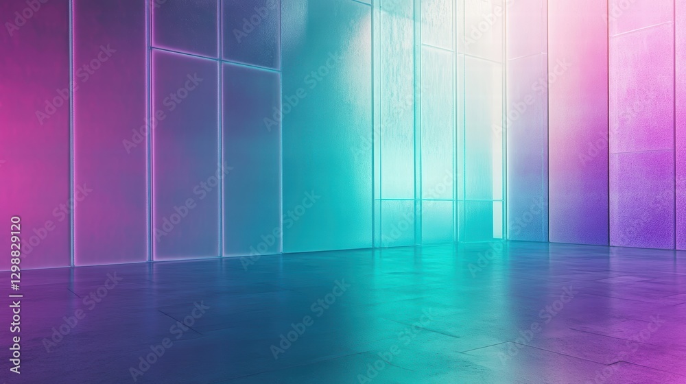 neon lights abstract room background